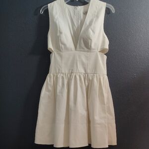 Banana Republic Anisa Cut Out Cream Mini NWT Dress